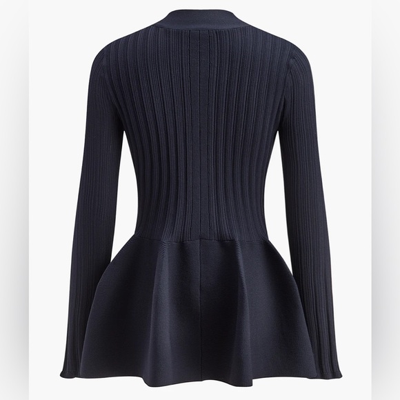 V-Neck Ruffle Button Cardigan Commense NWT SIZE M CC21 (5) - Picture 4 of 7